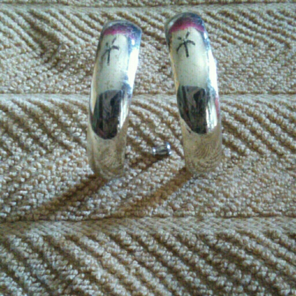 Women's Half Moon hoop earrings